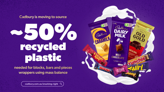 Cadbury Australia and Amcor have signed a deal for the global packaging company to supply around 1000 tonnes of post-consumer recycled plastic to wrap around Cadbury’s core chocolate range. The agreement will halve Cadbury’s reliance on virgin plastic for the included products, parent company Mondelēz says.