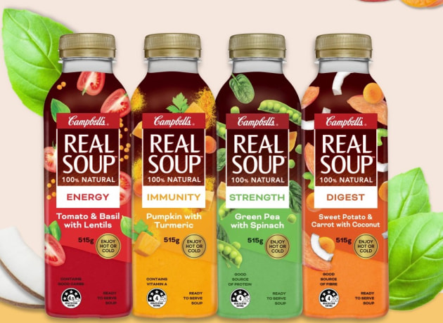 The Arnott’s Group's new range of Campbell’s Soups tap into the wellness market as well as seasonal appeal. The Real Soup range offer functional health benefits in four varieties.