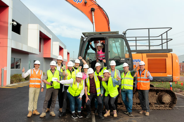 Chobani and Aliro team at new site demolition