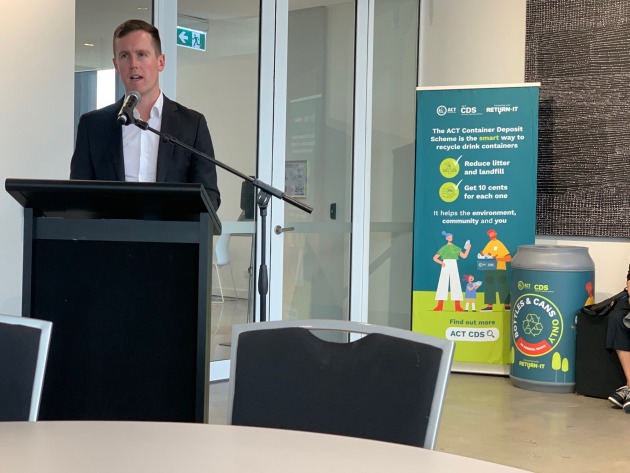 Chris Steel address the crowd at the official launch of the DSB.