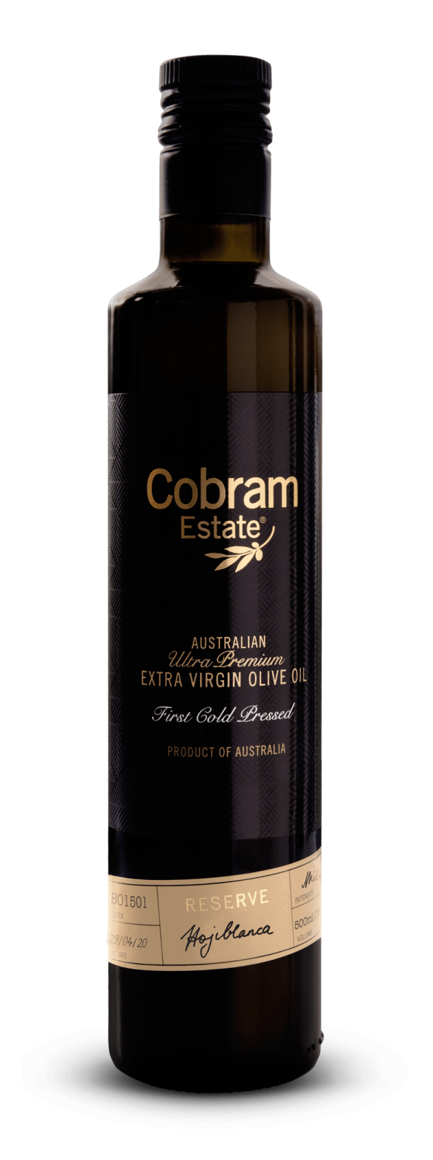 Cobram Estate’s Black Label Hojiblanca Extra Virgin Olive Oil was awarded the best oil in the Southern Hemisphere by the International Olive Council at the Mario Solinas 2020 awards.