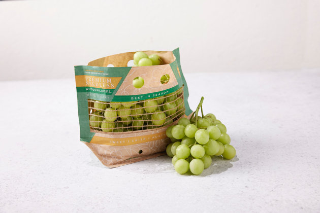 An example of sustainable packaging created by Navi Co Global for premium table grape producer Costa Group.