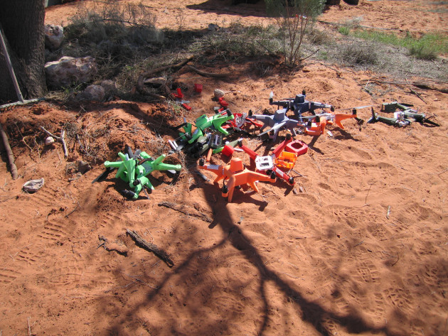 Drone graveyard at Klondyke, with target drones made by Canberra company Boresight.
Credit: Max Blenkin