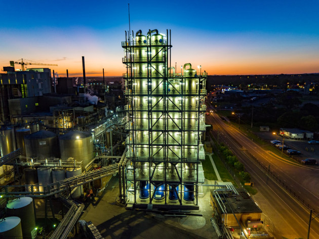 Manildra Group’s seven column ethanol distillery located in the South Coast town of Nowra, NSW.