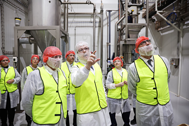 Italy’s Ambassador to Australia and the Italian Consul General visiting Ferrero’s Lithgow factory.