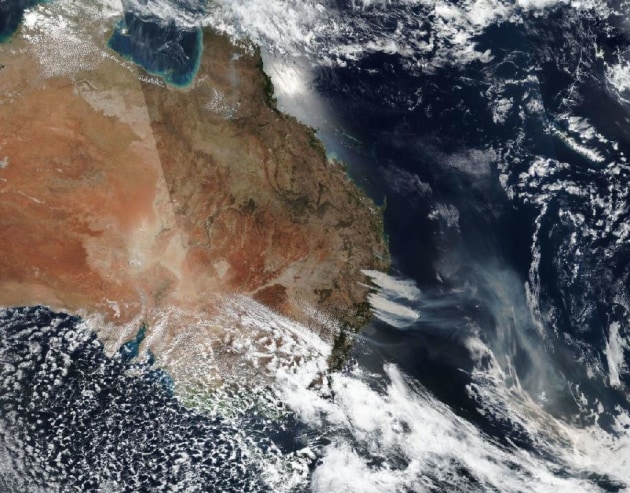 Australia's east coast on Friday 8 November. (NASA)