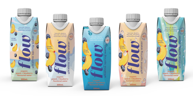 Flow is the first beverage brand to adopt Tetra Pak Custom Printing across five SKUs.