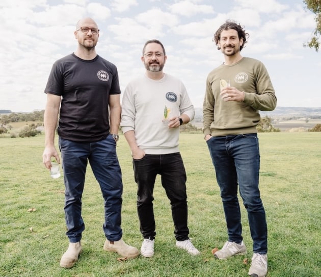 Never Never founders: Tim Boast, Sean Baxter, George Georgiadis
