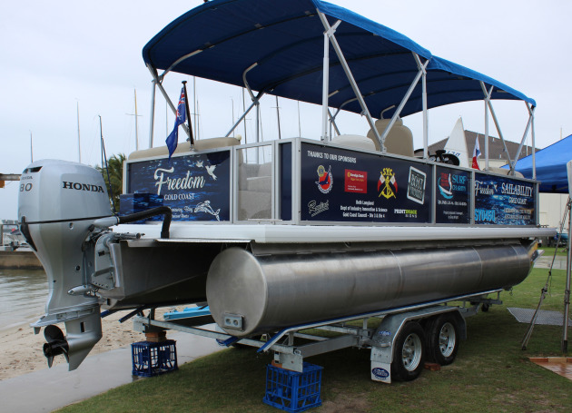 The new Freedom pontoon for Sailability Gold Coast.