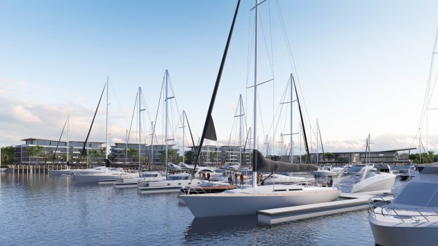 Artist's impression of the new marina planned for Burnett Heads in Queensland.