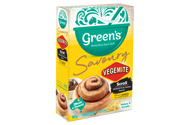 Consumers can now make their own Vegemite and cheese scrolls at home, with Green's Baking teaming up with Vegemite to create the savoury mix you need.