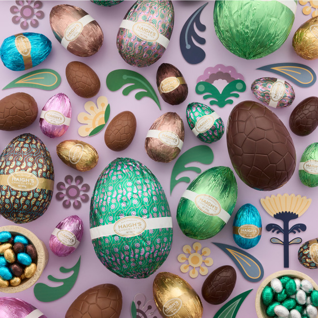 Haigh’s 2024 Easter collection is inspired by traditional European handcrafted paper craftwork and decorated painted eggs.