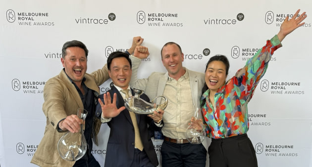 The Handpicked Wines team, winners of the François De Castella Trophy for Best Young White.