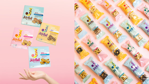 The Coles Joyful products are grouped into four ranges executed under the flavour banners of Protein Bars, Crunchy Nut Bars, Muesli Bars and Nut & Seed Bars.