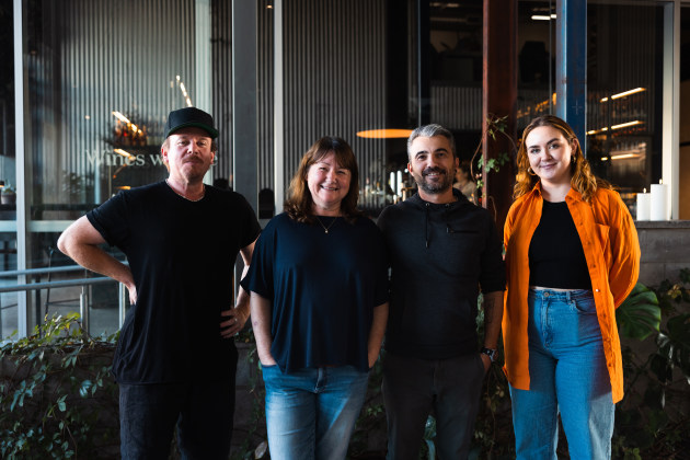The Australian Organic Wine Awards judging panel included (left to right) Mike Bennie, Alexandra McPherson, Ramon Arnavas and Australian Organic Wine Awards Associate Scholarship recipient, Sophia Gannon.