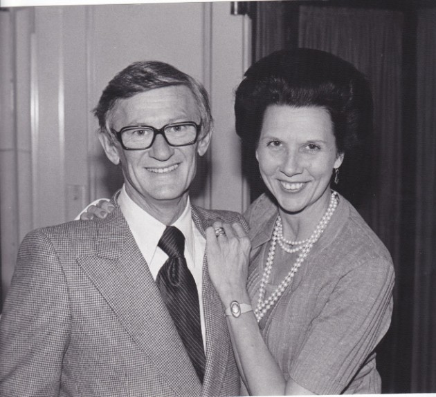 Peter Brownlee with Dame Beryl Grey.