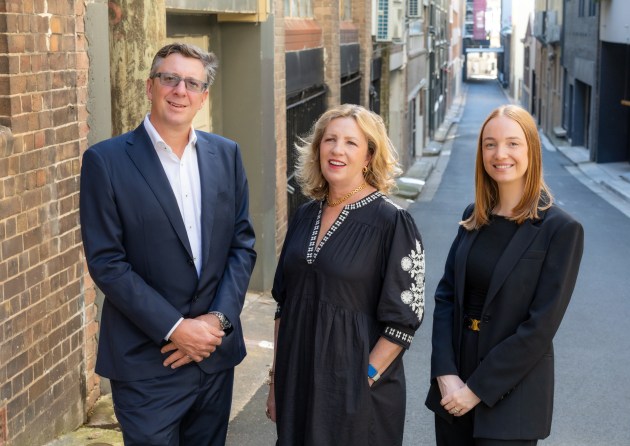 The current owners of Yaffa Media, James and Tracy Yaffa, with marketing and events manager, Lucy Yaffa.