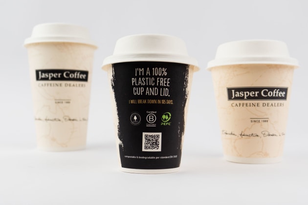 The new, plastic-free takeaway coffee cup