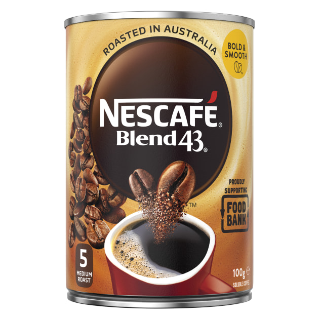 Nescafé Blend 43 has committed to delivering 220,000 custom tins of coffee – around 12.5 million cups! – to Foodback for people in need.