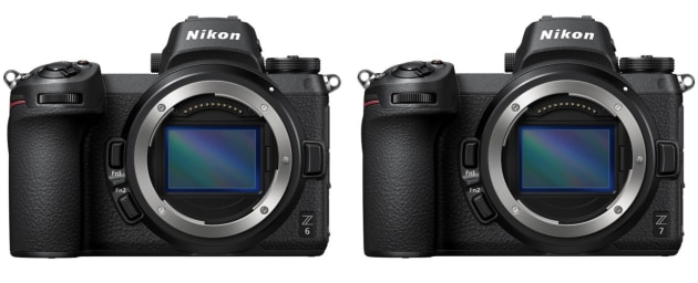 Nikon's first full-frame mirrorless cameras, the Z6 (left) and Z7, were announced last week.