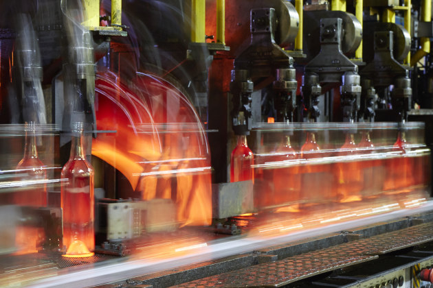 Bottle forming line at Orora's Gawler, SA, glass facility.