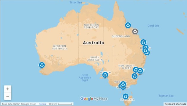 RecycleMe collection around Australia.