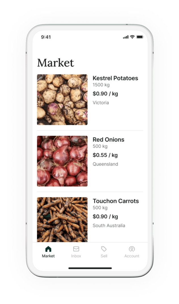 Sam Kisvarda from fruit and veg grower Flavorite using the Refresh:Food smartphone app.