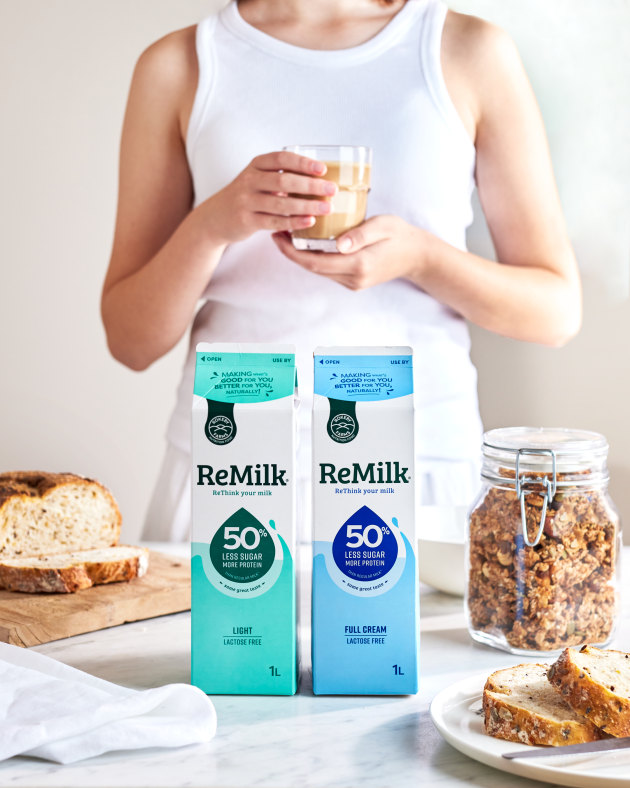 Beverage manufacturer Made’s latest product, ReMilk, is a 100 per cent lactose free dairy milk, with half the sugar and 50 per cent more protein. (Image credit: Willow Creative)