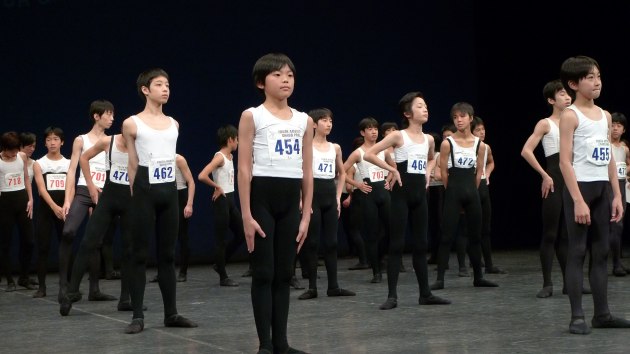 Boys class at the Youth America Grand Prix.
Photo courtesy FIRST POSITION FILMS