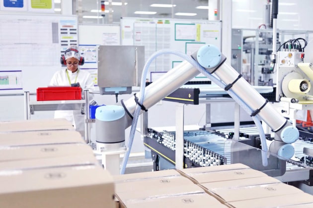 A cobot at work in its natural habitat