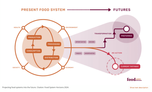 Projecting food systems into the future. (Citation: Food System Horizons 2024)