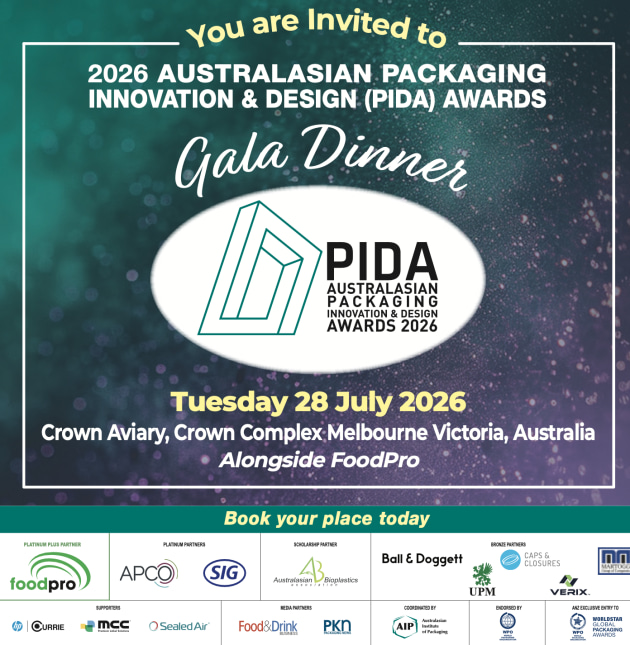 2026 Australasian Packaging Innovation & Design (PIDA) Awards Gala Dinner