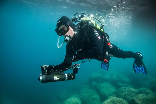 The new hand-held Scubajet underwater jet.