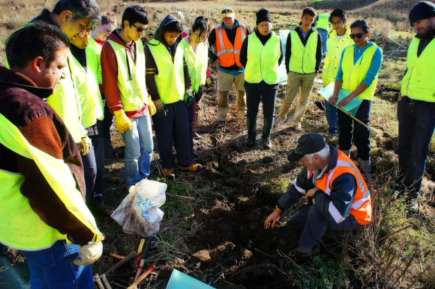 Volunteers doing their part in the fight against plastic waste.