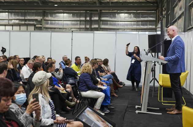 Brandon Miller, chief strategy officer at Wiley, during his presentation at the Expo’s Smart Manufacturing Conference. Image: IEC Group