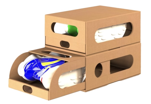 The Bio-Soul Reusable Shoe Box includes a sliding drawer and casing for easy access to stored shoes.