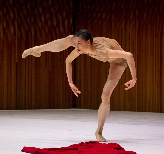 Winner of the Senior section, Georgia Lorange, performing her free variation. Photo by BWP Studios.
