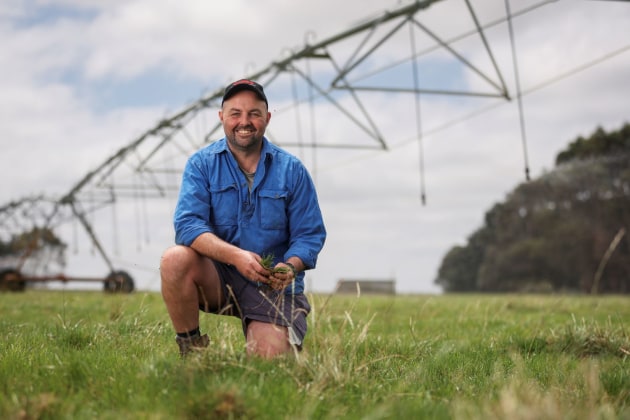 Daniel Parkinson said the 100ML mega dam would service multiple of the Parkinson’s dairy farms, storing excess wastewater. Image: Coles