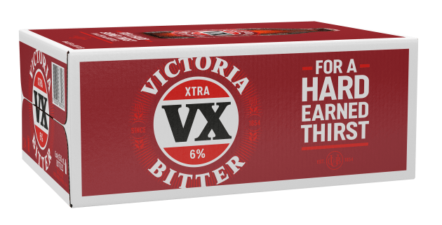 VX will be on sale at major bottle shops, retailing for $16 for the four-pack and around $60 for a slab of stubbies.