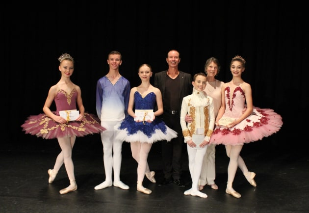 First place: Celine Urquhart (McDonald College), second place: Corey Gavan (Beverley Rowels School of Dance) third place: Abbi Lewis (Tania’s Strictly Dancing), encouragement awards: Will Dyson (Premiere Studios) and Natalie Sorensen (Vocational Ballet College).