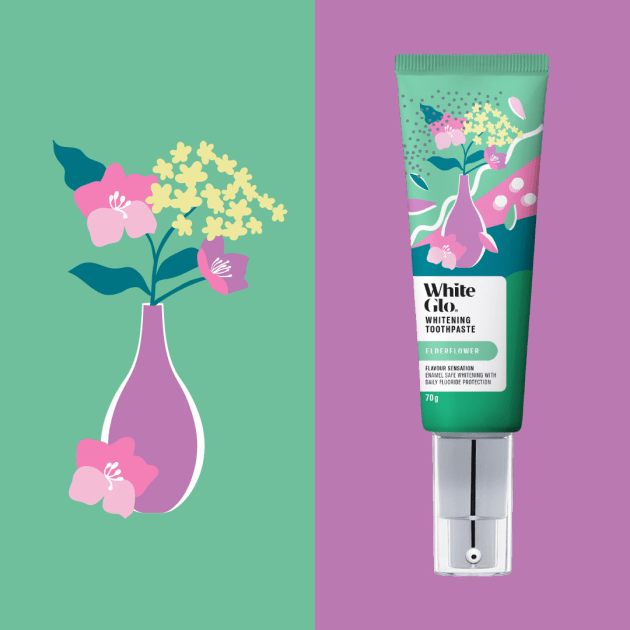 The packaging design reflects the flavour of toothpaste.