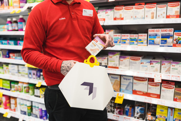 Coles team members will process and pack orders, while Wing staff load the drones and oversee delivery operations. Image: Coles Group