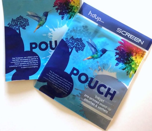 First flexible pouches printed on Screen digital label press PKN