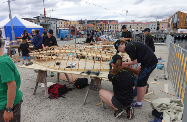 wooden boat building in tasmania