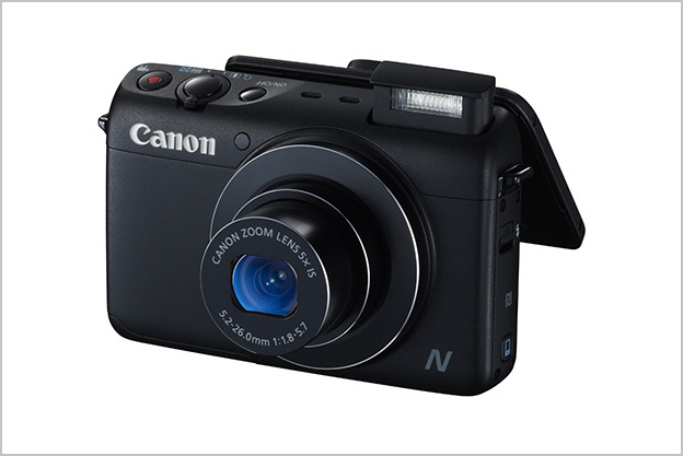 The Canon N100, to be released in May, is a 'concept' camera which features front and rear-facing capture options.