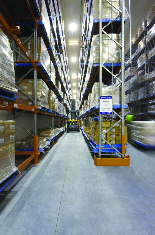 Wiley opted for wire-guided VNA forklifts for the plant.