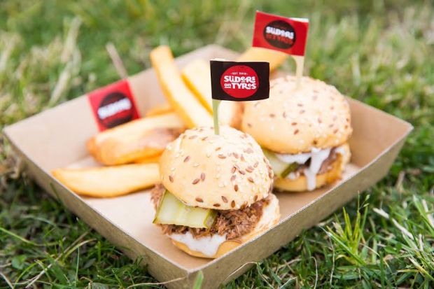 Pulled lamb sliders are a popular option at the Sliders on Tyres food truck