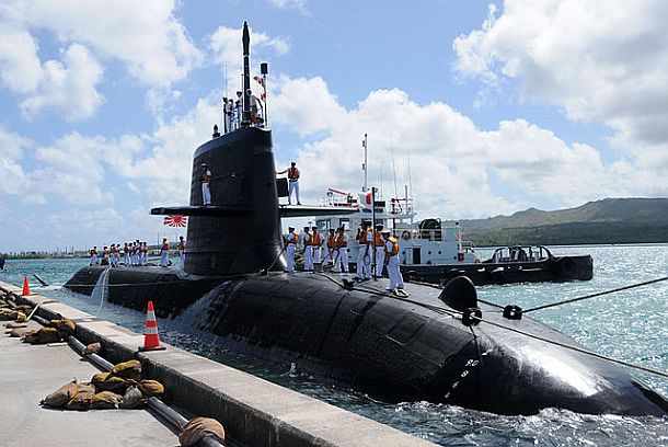 JMSDF) submarine Hakuryu (SS-503) visits Guam for a scheduled port visit. Credit: USN Mass Communication Specialist 1st Class Jeffrey Jay Price