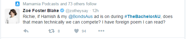 The bachelor tweet 28.7 10
