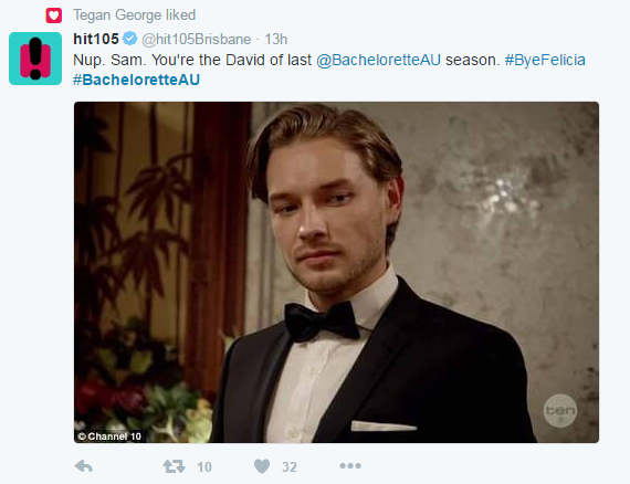 Bachelorette tweet 22/9 1